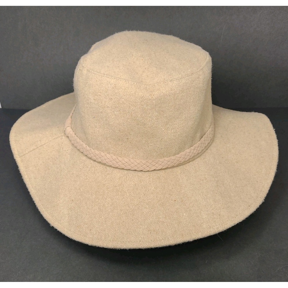 ASN The Harper NWT Wide Brim Floppy Hat Anthropology Wool Blend Braided Boho $68